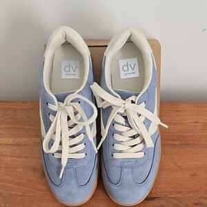 Dolce Vita Light Blue Sneakers with Cream Laces